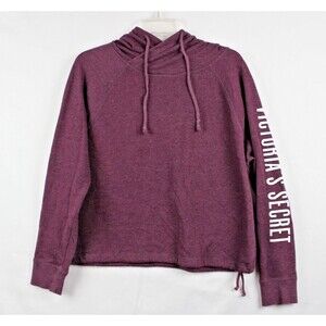 Victoria's Secret Purple Hoodie Pullover Drawstring Womens Size Medium